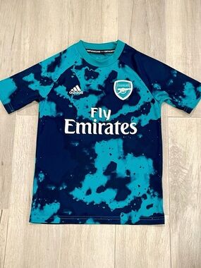 Adidas Arsenal Parley Jersey Blue Tie Dye Fly Emirates Soccer Shirt Size Small